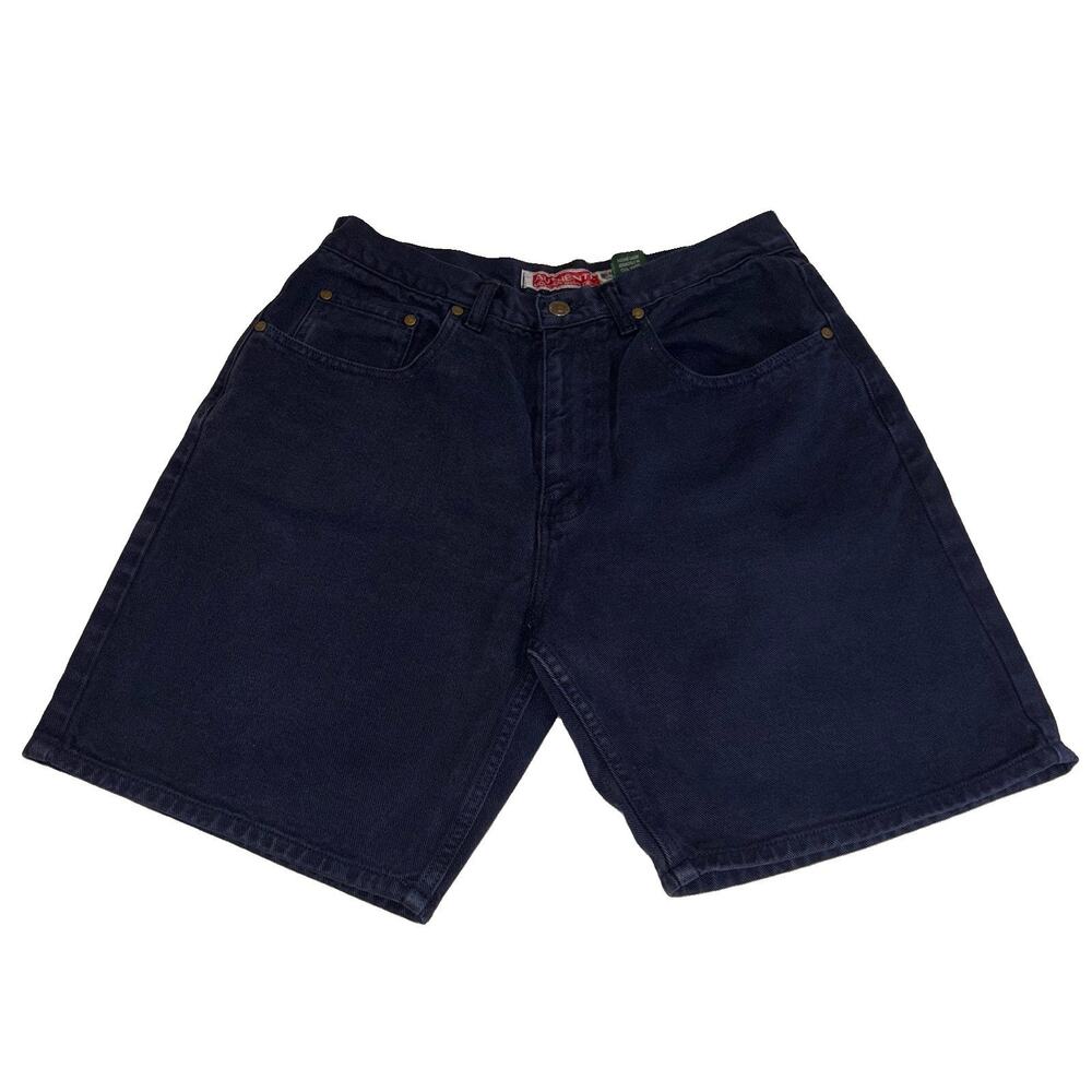 Vtg 90s American Eagle Mountain Blue Denim Shorts Mens 33 Baggy Jorts Skater